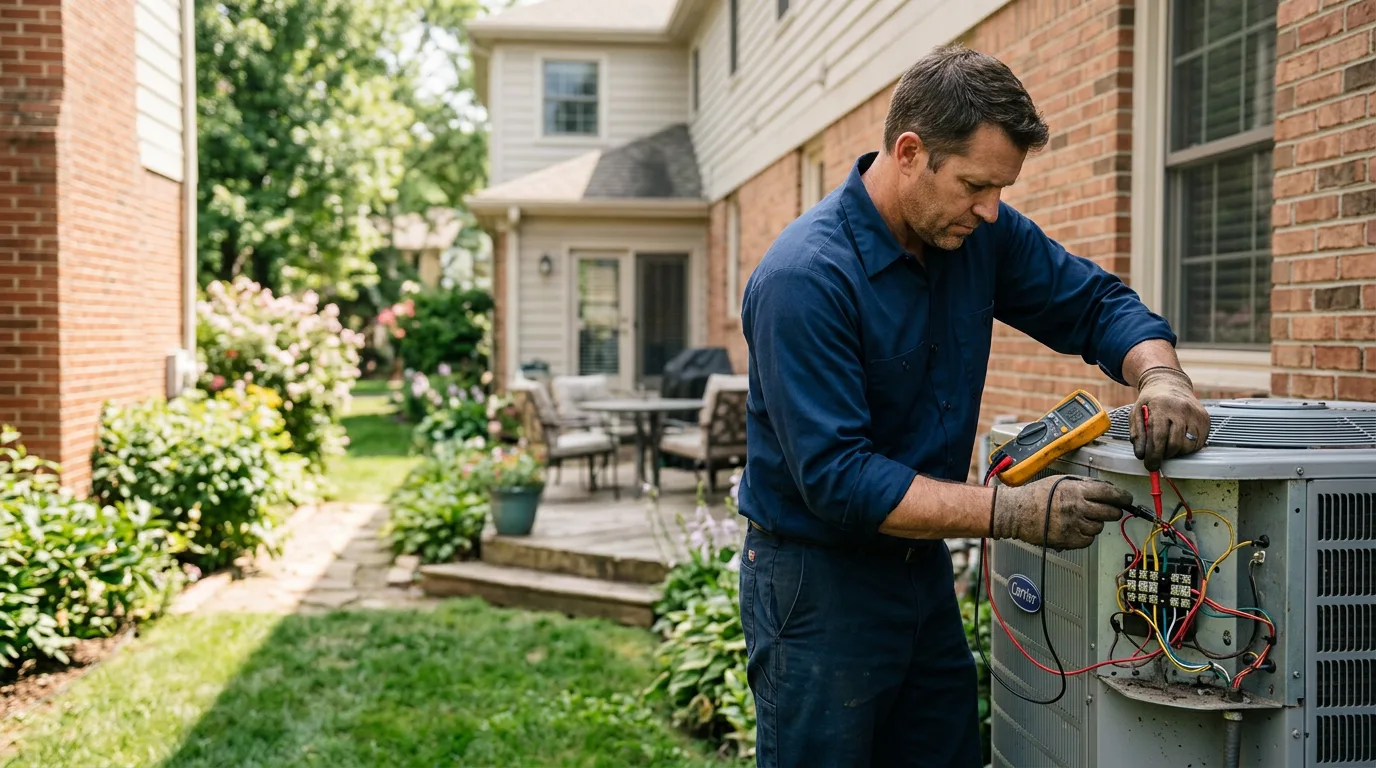 HVAC technician working near Dime Box, TX